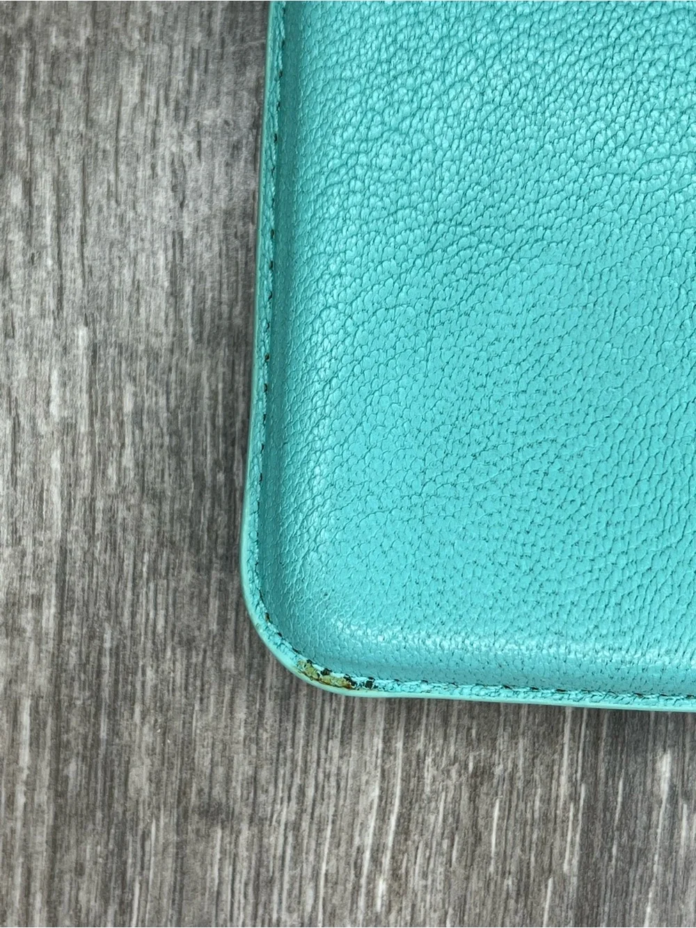 Tiffany & Co. Signature Blue Leather Phone Sleeve with Pull-Tab